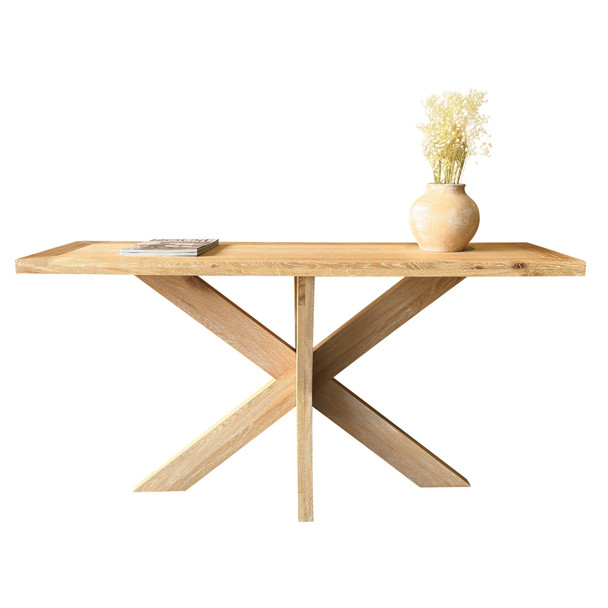 Amiens X-Base Console - Whitewash Oak - French Provincial style