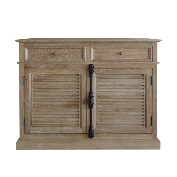 Antibes 2 door Shutter Sideboard - Whitewash Oak - Coastal style