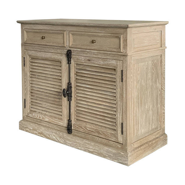 Antibes 2 door Shutter Sideboard - Whitewash Oak Dining Room Furniture - HL325-CS