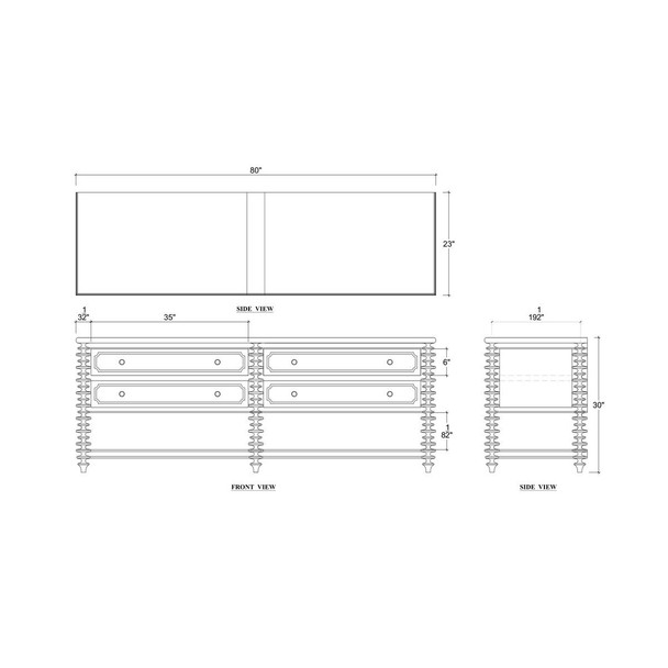 Milano Sideboard w/ 4 Drawers - Any Colour - 28678