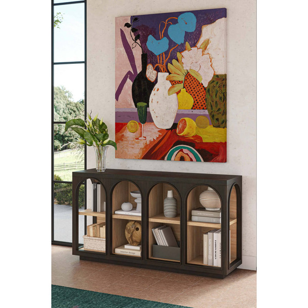 Vannes Crescent Console - Size: 83H x 155W x 42D (cm) - Mid-Century Modern style