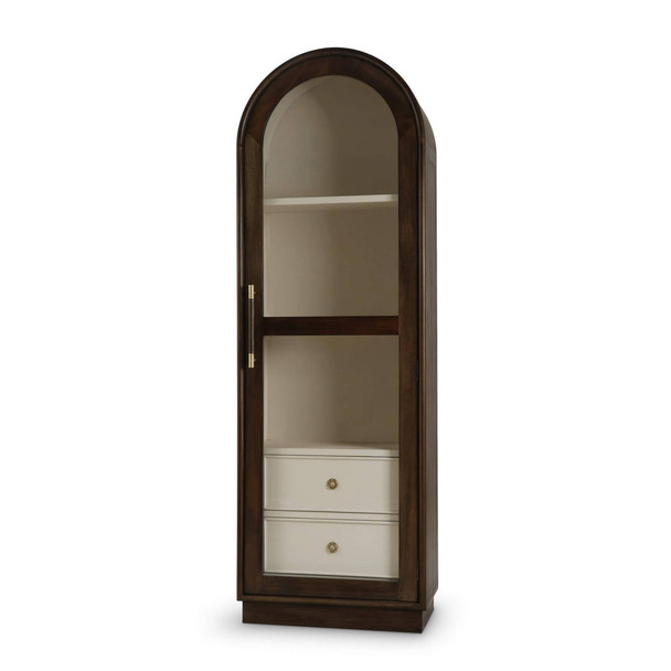 Vannes Single Door Display Cabinet - Size: 213H x 71W x 37D (cm) - Mid-Century Modern style
