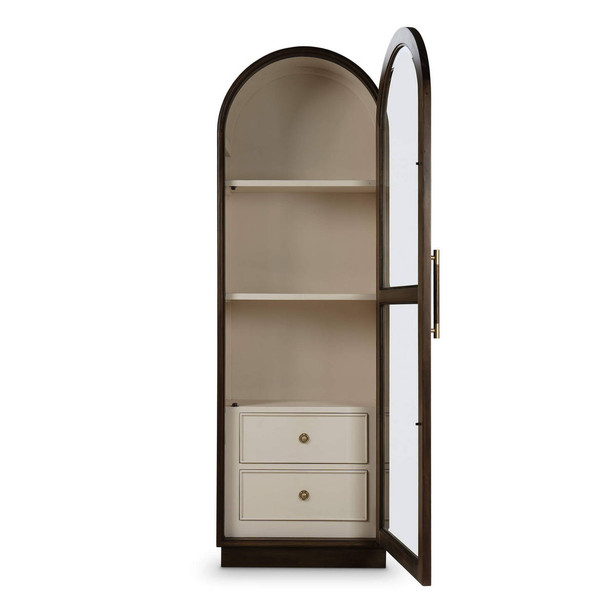 Vannes Single Door Display Cabinet - Hand made Mid-Century Modern style Dining Room furniture