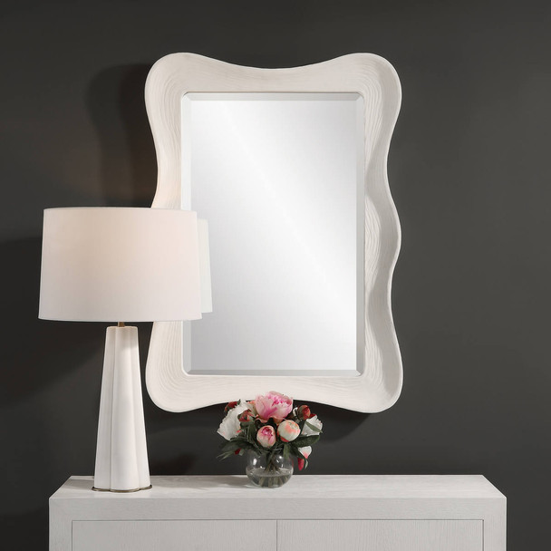 Whitehaven Wavy Rectangle Mirror - Size: 91H x 65W x 7D (cm) - Coastal style