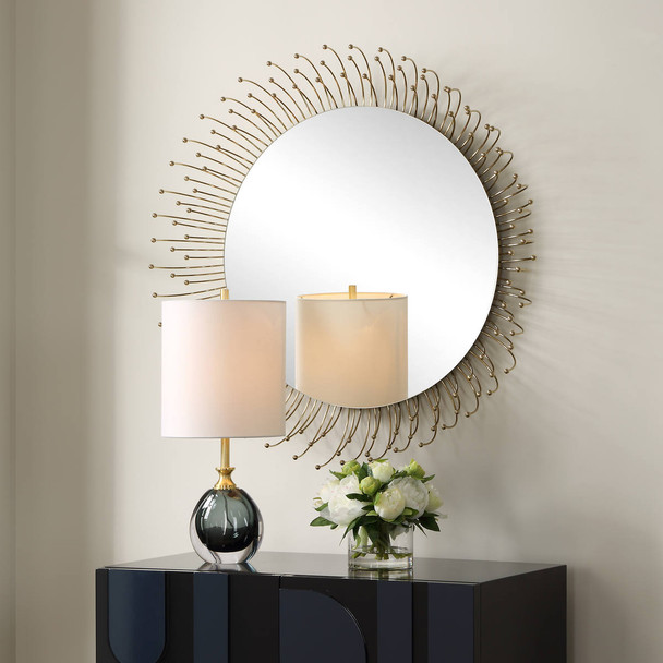 Aga Round Gold Mirror - Australia wide delivery