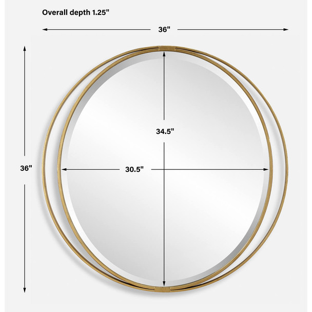 Rhodes Gold Round Mirror - Sale on Mid-Century Modern style Wall Mirrors Rhodes Gold Round Mirror - Sale on Mid-Century Modern style Wall Mirrors