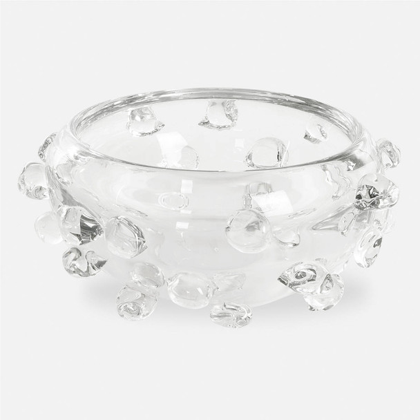 Aura Clear Glass Bowl Organic style Tray Decor