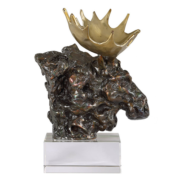 Moose Bust Bronze Sculpture - Cairns, Darwin Contemporary style Sculptures