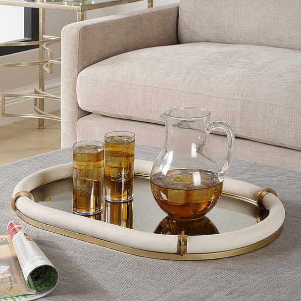 Cyprus Leather Oval Tray - Australia wide delivery