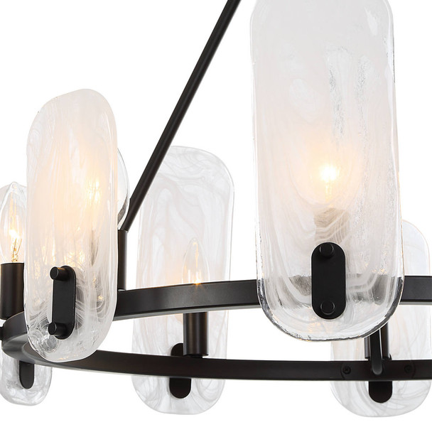Ellipse 10 Light Dark Bronze Chandelier - Sale on Contemporary style Chandeliers