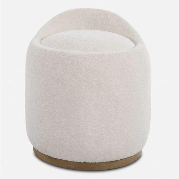 Swirl Swivel Sheepskin Ottoman Contemporary style Ottoman Decor