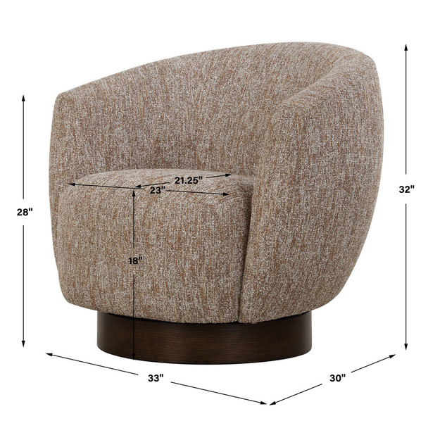 Dunes Fabric Swivel Chair