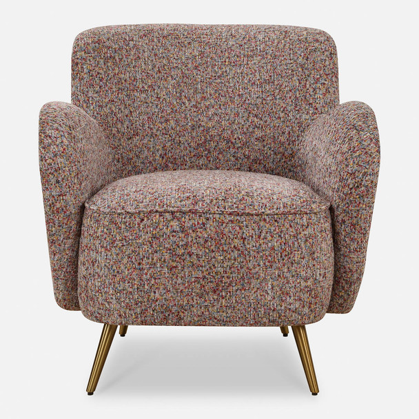 Gemstone Confetti Toned Accent Chair Mid-Century Modern style Accent Chair Decor