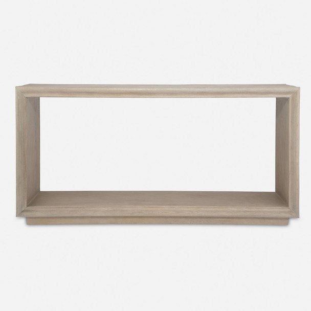 Prism Light Oak Console Table Contemporary style Accent Table Decor