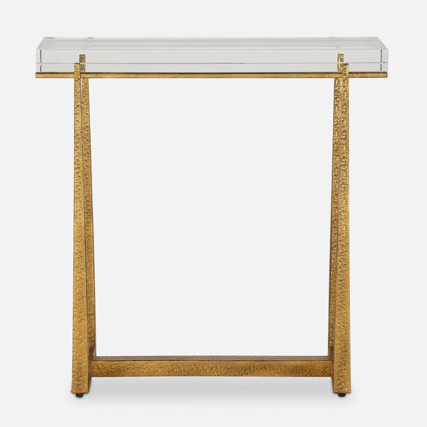 Midas Thick Crystal Accent Table Mid-Century Modern style Accent Table Decor