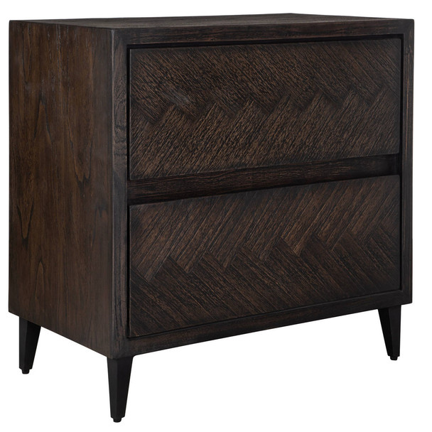 Abba Herringbone Accent Chest Contemporary style Accent Cabinet Decor