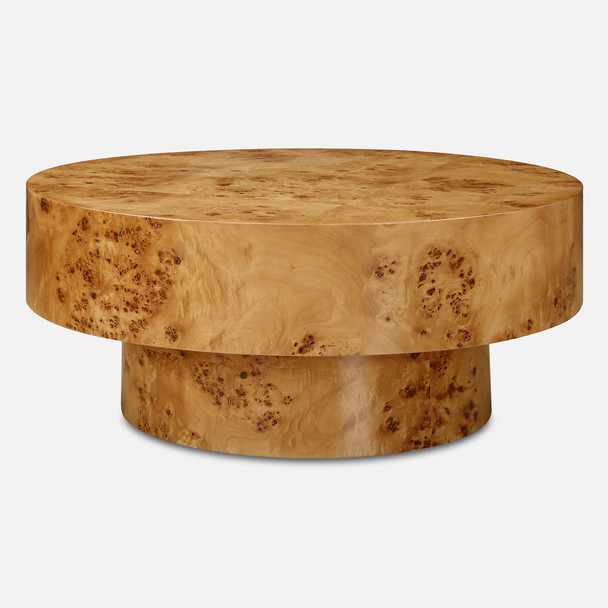 Knots Poplar Round Coffee Table Contemporary style Accent Table Decor
