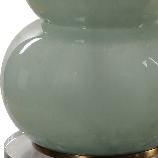 Sanctuary Green Gray Table Lamp - Cairns, Darwin Mid-Century style Table Lamps