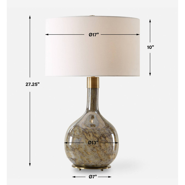 Rhine Brown Glass Table Lamp - Discount Mid-Century Modern style Table Lamps