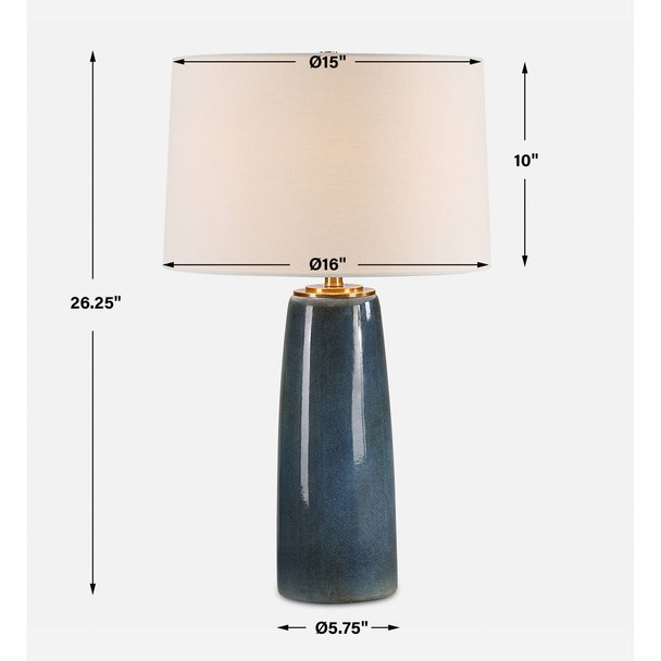 Submerged Deep Blue Table Lamp - Cairns, Darwin Mid-Century style Table Lamps