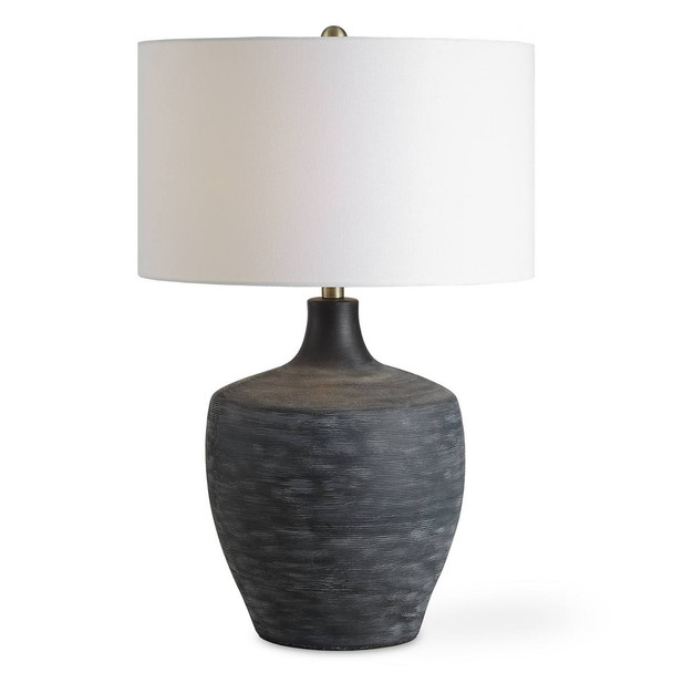 Graphite Ribbed Table Lamp Mid-Century Modern style Table Lamp Decor