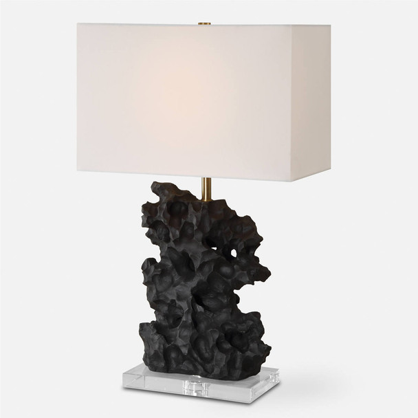 Basalt Black Stone Table Lamp Mid-Century Modern style Table Lamp Decor
