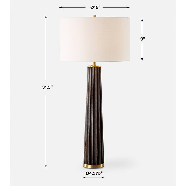 Forage Dark Scalloped Table Lamp - Discount Mid-Century Modern style Table Lamps