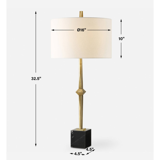 Suranne Antique Brass Table Lamp - Discount Mid-Century Modern style Table Lamps