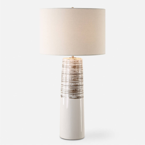 Haven White Glaze Table Lamp Coastal style Table Lamp Decor