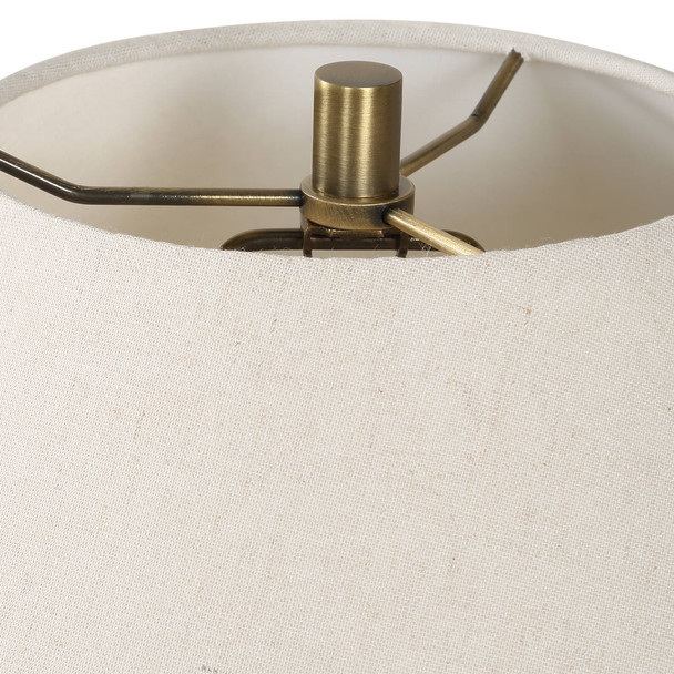 Meryl Aged White Table Lamp - Sale on Mid-Century Modern style Table Lamps