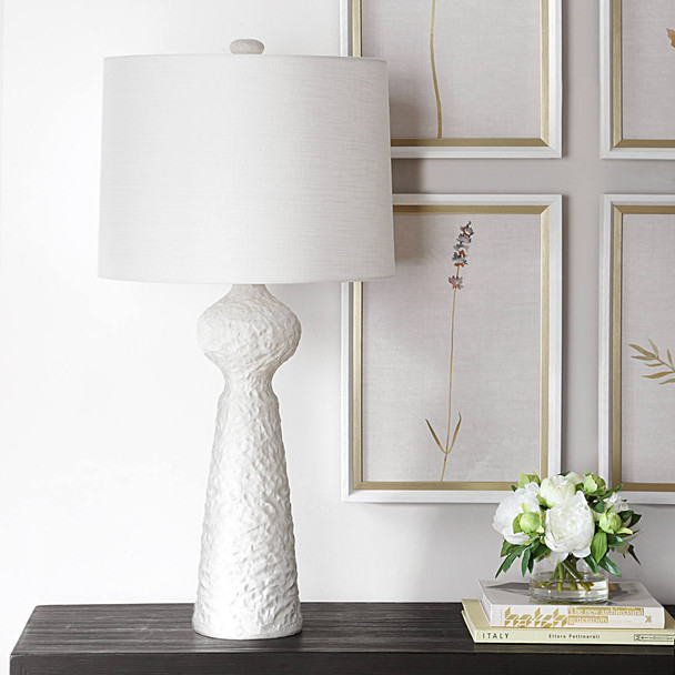Sonata Textured White Table Lamp Contemporary style Table Lamp Decor