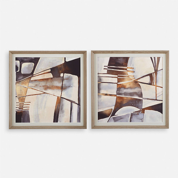 Vetrina Framed Abstract Prints Set/2 Contemporary style Print Decor