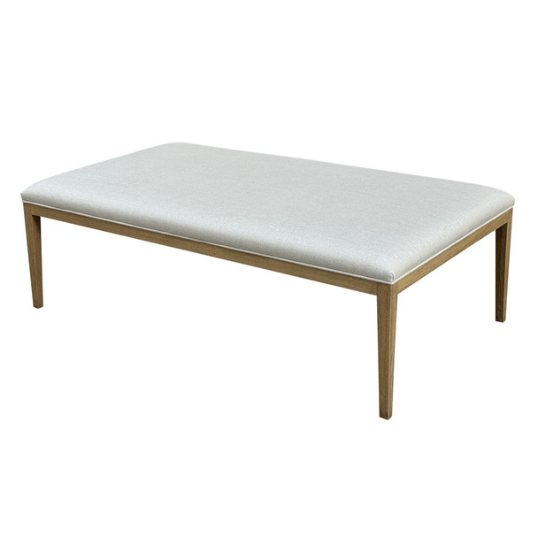 Portland Fabric Coffee Ottoman - Weathered Oak - Contemporary style