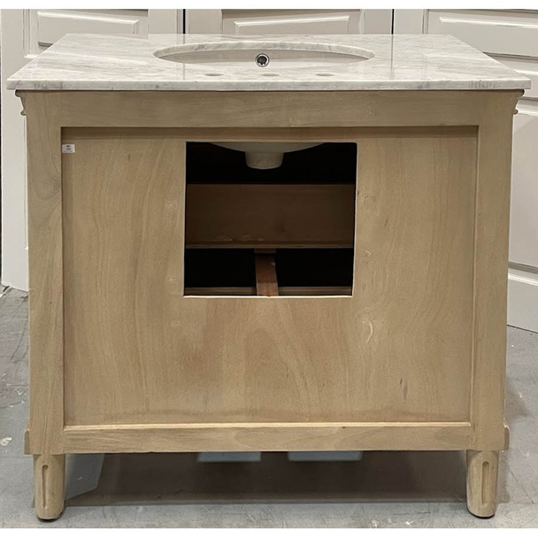 Hayward Single Vanity w/ Sink & Marble Top - Sandbar