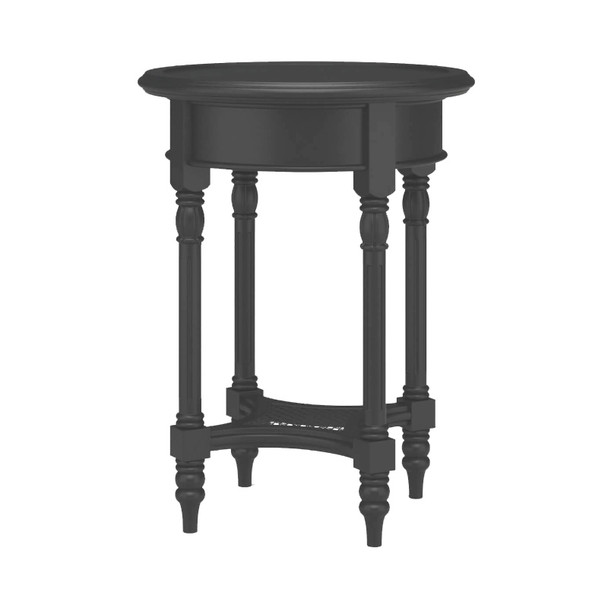 Montego Side Table - Batavia Black - Size: 51H x 51W x 67D (cm) - Traditional style