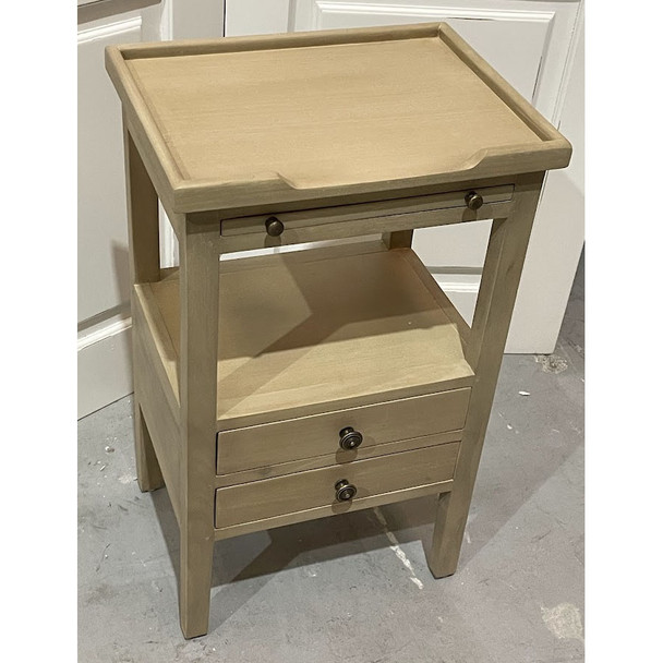 Eton 2 Drawer Side Table w/ Pull Out Shelf - Sandbar - Melbourne, Sydney, Brisbane Craftsman style Bedroom furniture