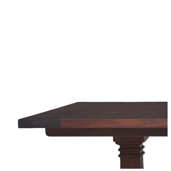 Provincial Trestle Dining Table 3m - Teak Brown - Solid Timber French Provincial style Dining Room furniture