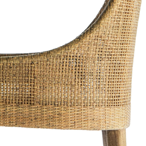 Cuban Rattan Dining Chair - Mango Teak - Sale on Coastal style Dining Room furniture