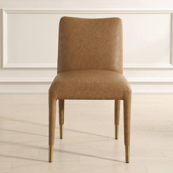 Conifer Dining Chair Camel S/2 - Size: 85H x 51W x 60D (cm) - Contemporary style
