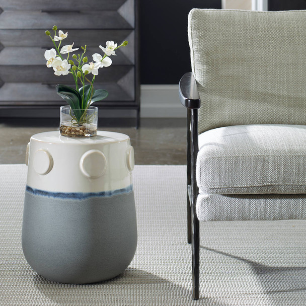 Mulvane Ceramic Garden Stool - Size: 44H x 36W x 36D (cm) - Contemporary style