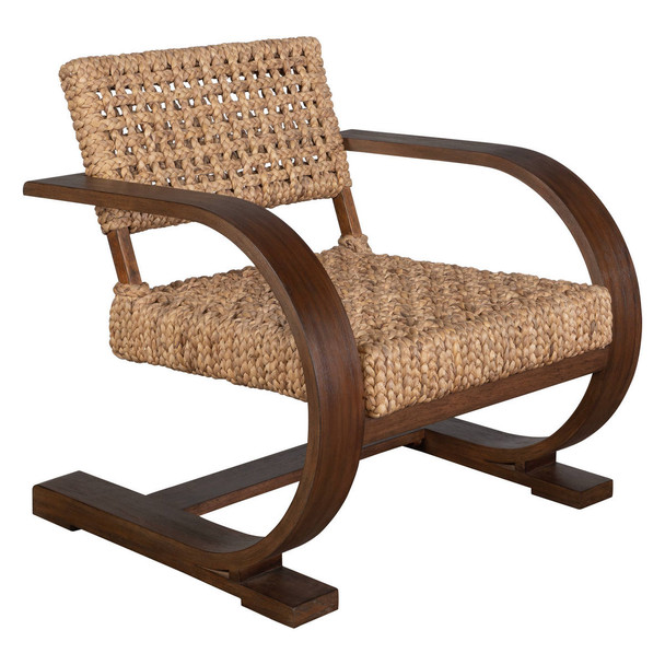 Rehema Walnut Accent Chair Boho Chic style Accent Chair Decor