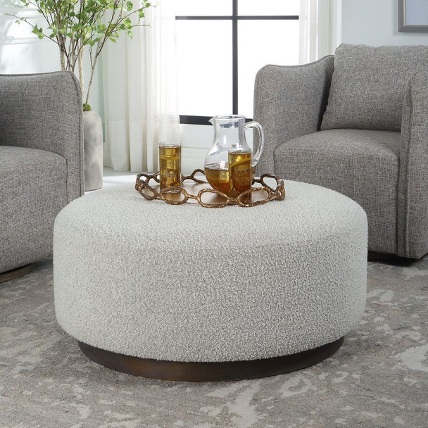 Avila Large Gray Ottoman / Coffee Table - Sale on Contemporary style Ottomans