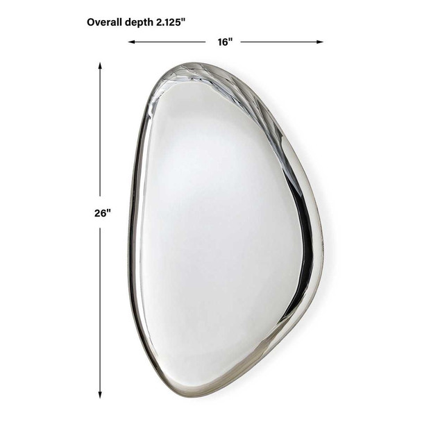 Jelly Bean Wall Sculpture - 26x16 Silver - Hobart, Launceston, Perth delivery