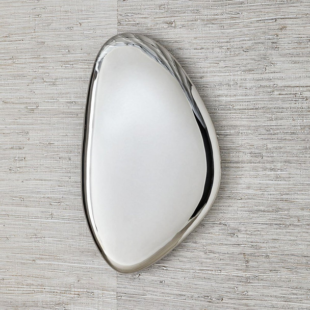 Jelly Bean Wall Sculpture - 26x16 Silver - Size: H x W x D (cm) - Contemporary style