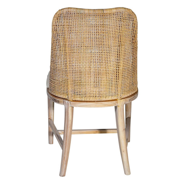 Panama Rattan Dining Chair - Whitewash - Hand made Dining Room furniture