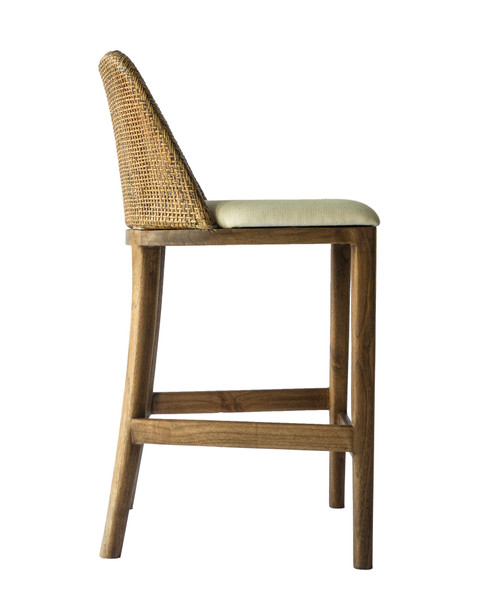 Panama Rattan Counter Stool - Mango Teak - Hand made Kitchen furniture