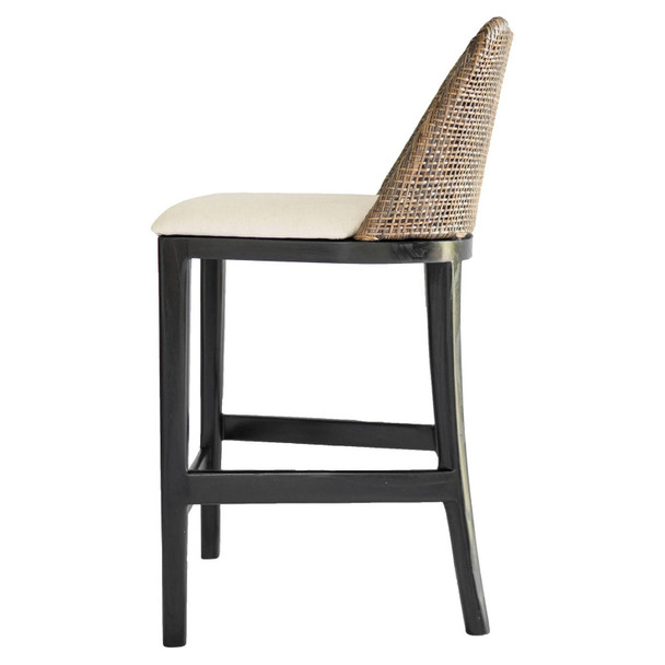Panama Rattan Counter Stool - Pecan Brown - Hand made Kitchen furniture