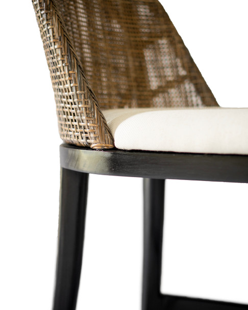 Panama Rattan Counter Stool - Pecan Brown - Melbourne, Sydney, Brisbane Coastal style Kitchen furniture