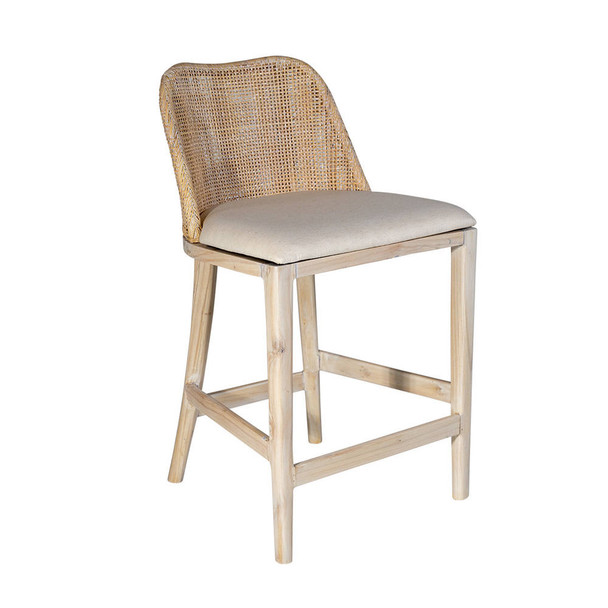 Panama Rattan Counter Stool - Whitewash Kitchen Furniture - GT-106WW