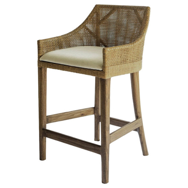 Cuban Rattan Counter Stool - Mango Teak Kitchen Furniture - GT-108MT